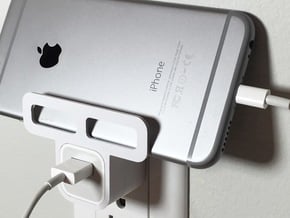 Iphone/Ipad Wall Holder in White Processed Versatile Plastic