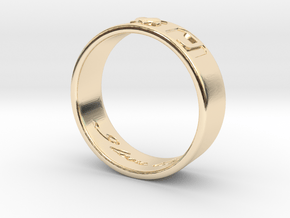 R + J Ring in 14K Yellow Gold: 6 / 51.5