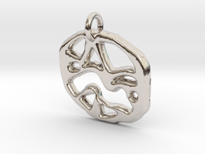 abstract shapes in Rhodium Plated Brass