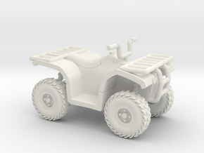 HO Scale Quad ATV in White Natural Versatile Plastic