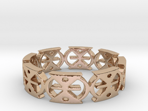 MMERE DANE (time changes) Ring Size 7 in 14k Rose Gold Plated Brass