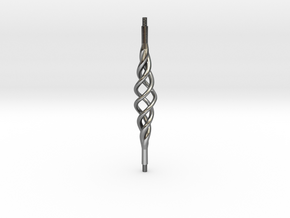 Industrial Bar Tri-Spiral in Polished Silver