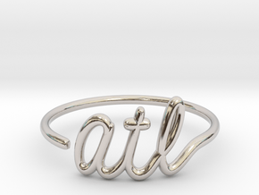 ATL Wire Ring (Adjustable) in Rhodium Plated Brass