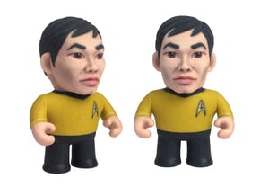 Sulu Star Trek Caricature in Full Color Sandstone