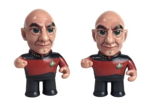 Picard Star Trek Caricature in Glossy Full Color Sandstone