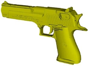 1/12 scale IMI Desert Eagle 50 Mk XIX pistol x 1 in Tan Fine Detail Plastic