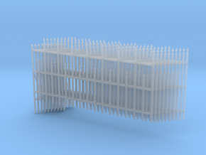 Decorative Wrought Iron Fence Panels in Smooth Fine Detail Plastic: 1:24
