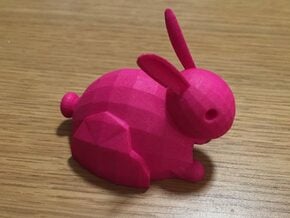 Bunny Key ring in Pink Processed Versatile Plastic