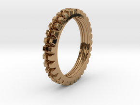 Stackable "Deux" Ring in Polished Brass: 4.5 / 47.75