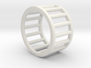Albaro Ring Size-4 in White Natural Versatile Plastic