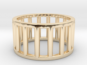 Albaro Ring Size-5 in 14k Gold Plated Brass