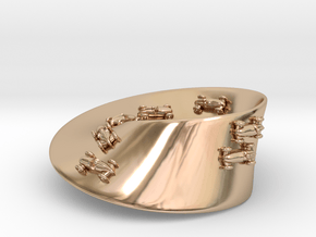 Moebius Racing Strip Pendant in 14k Rose Gold Plated Brass