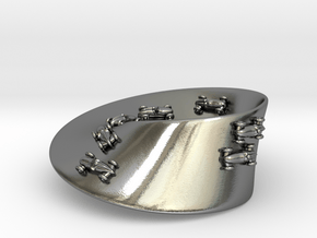 Moebius Racing Strip Pendant in Polished Silver