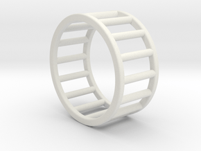 Albaro Ring- Size,8 in White Natural Versatile Plastic