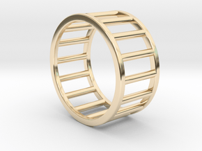 Albaro Ring- Size,8 in 14k Gold Plated Brass