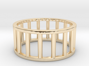 Albaro Ring- Size,9 in 14k Gold Plated Brass