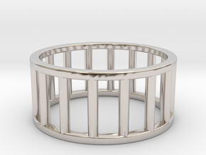 Albaro Ring- Size,9 in Rhodium Plated Brass