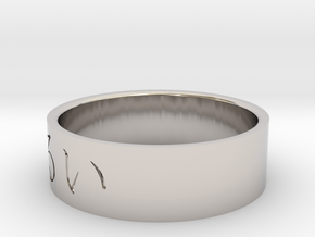 Ring Japanese character means Languid in Rhodium Plated Brass: 7 / 54