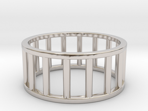 Albaro Ring- Size- 10 in Rhodium Plated Brass