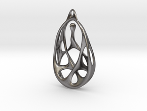 Pounamu Pendant in Polished Nickel Steel