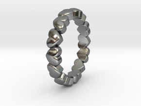 Stackable "Throbs" Ring in Polished Silver: 5.5 / 50.25