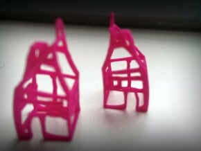 House-earrings SET in Pink Processed Versatile Plastic