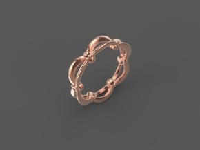 Stackable "Kinetic" Ring in 14k Rose Gold: 6 / 51.5