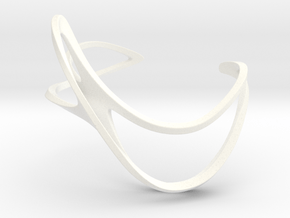 Mahuika Cuff in White Processed Versatile Plastic: Medium