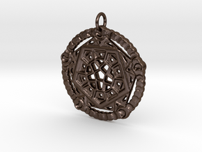 Mandala No. 14 in Polished Bronze Steel