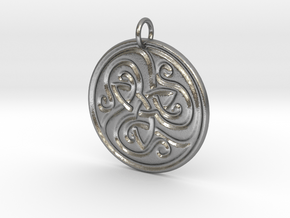 Celtic Trinity Knotwork Pendant in Natural Silver