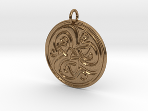 Celtic Trinity Knotwork Pendant in Natural Brass