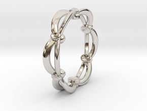 Stackable "Kinetic" Ring in Platinum: 4 / 46.5