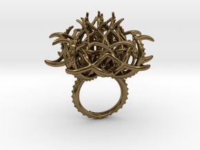 Ring The Cthulhu 7US (17.35mm) in Polished Bronze