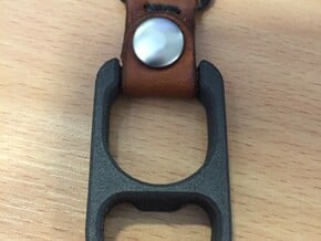Bottle opener for key-chain in Matte Black Steel
