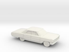 1/87 1964 Ford Galaxie Sedan in White Natural Versatile Plastic