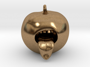 Apple Pendant in Natural Brass