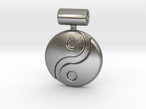 Yin Yang Pendant in Natural Silver
