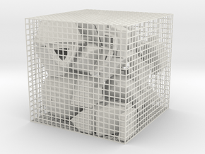 Trapezoid Ghost Cube in White Natural Versatile Plastic