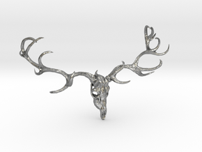 Deer bone head  in Natural Silver