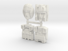 Headmasters Faceplate Four Pack in White Natural Versatile Plastic