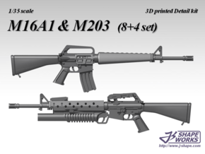   1/35 M16A1 & M230 (8+4 set) in Tan Fine Detail Plastic