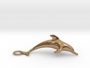 Dolphin Pendant in Polished Brass