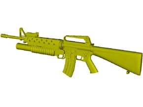 1/15 scale Colt M-16A1 & M-203 rifle x 1 in Clear Ultra Fine Detail Plastic