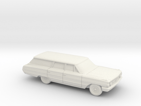 1/87 1964 Ford Galaxie Station Wagon in White Natural Versatile Plastic