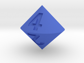 d4 Bicone in Blue Processed Versatile Plastic