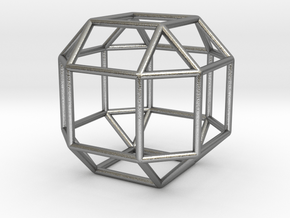 Rhombicuboctahedron 1.3" in Natural Silver