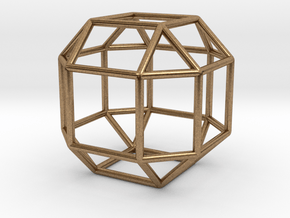 Rhombicuboctahedron 1.3" in Natural Brass