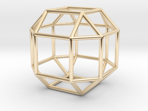 Rhombicuboctahedron 1.3" in 14k Gold Plated Brass