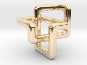 Trefoil Pendant in 14k Gold Plated Brass
