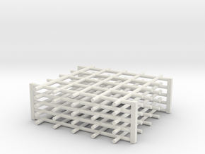 Rebar Grid 4 Feet x 4 Feet 1-87 HO Scale  in White Natural Versatile Plastic